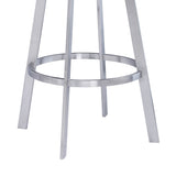 Saturn - Bar Height Bar Stool - Brushed Stainless Steel