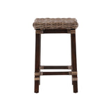 Country - Woven Kubu Counter Stool - Brown