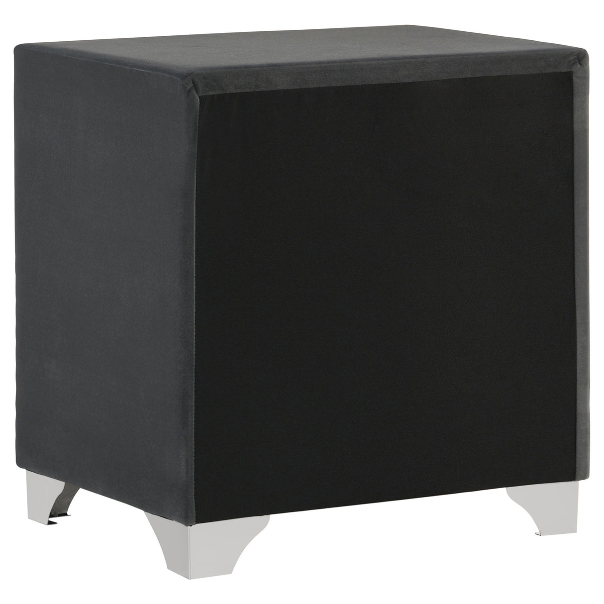 Upholstered 2 Drawer Nightstand With Accents