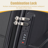 Hard Shell Luggage With Scratch Resistant Surface, 4 Wheels, Combination Lock & Side Hooks