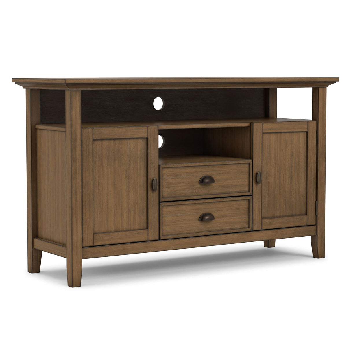 Redmond - Tall TV Media Stand - Rustic Natural Aged Brown