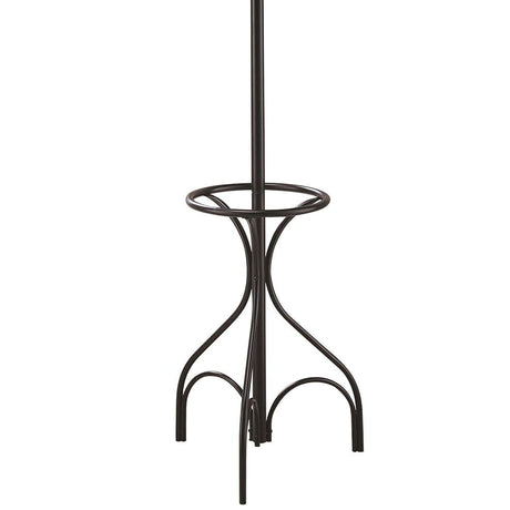 12 Hook Coat Rack With Umbrella Holder - Black