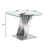 Table With Twisted Fan Shaped Legs