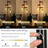Dimmable Industrial 3-Light Tree Floor Lamp