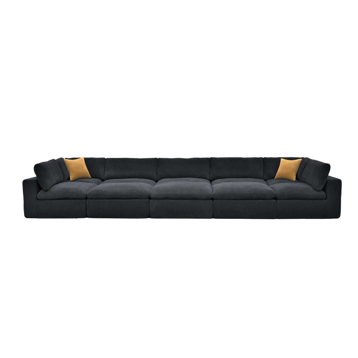 Custom Configuration Modular Sectional With Toss Pillows