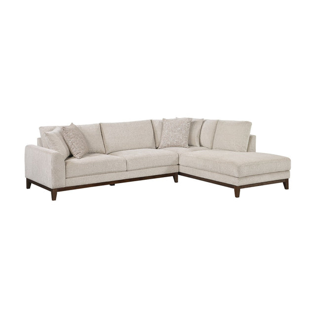 2 - Piece Sectional Taupe Chenille with Right Chaise - 🟢 Living Room Furniture available at Alpine Outlets in Denver