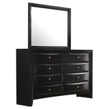 Briana 8-Drawer Dresser with Mirror in Black