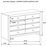 Briana 8-Drawer Dresser in Black