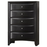 Briana 5-Drawer Bedroom Chest in Black