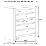 Briana 5-Drawer Bedroom Chest in Black
