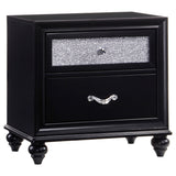 Barzini 2-Drawer Nightstand in Black