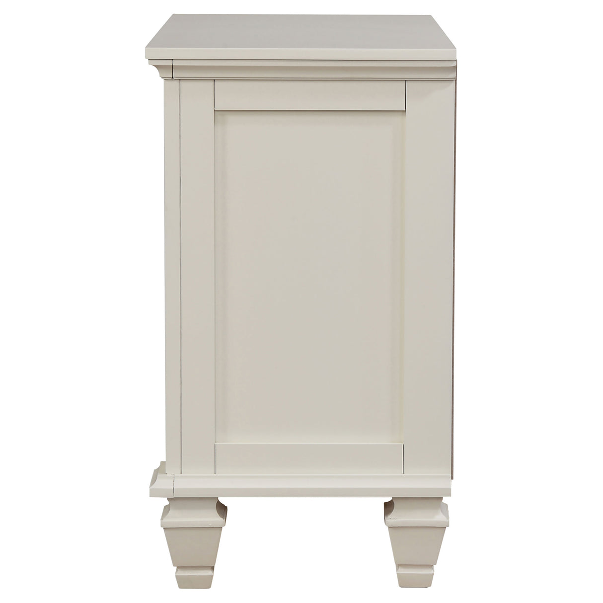 Sandy Beach 3-Drawer Nightstand in Cream White