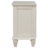 Sandy Beach 3-Drawer Nightstand in Cream White