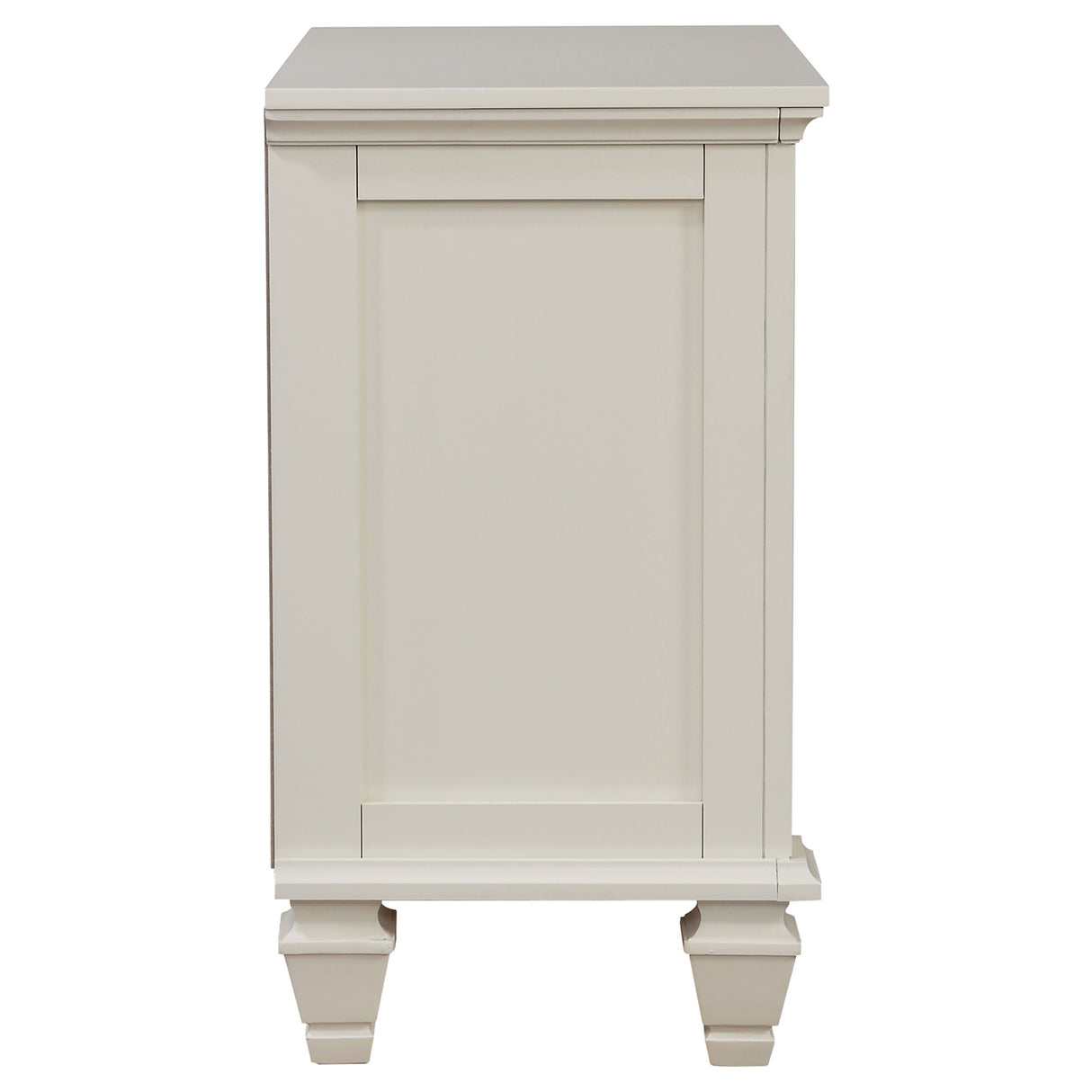 Sandy Beach 3-Drawer Nightstand in Cream White