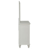 Sandy Beach 11-Drawer Dresser with Mirror, Cream White