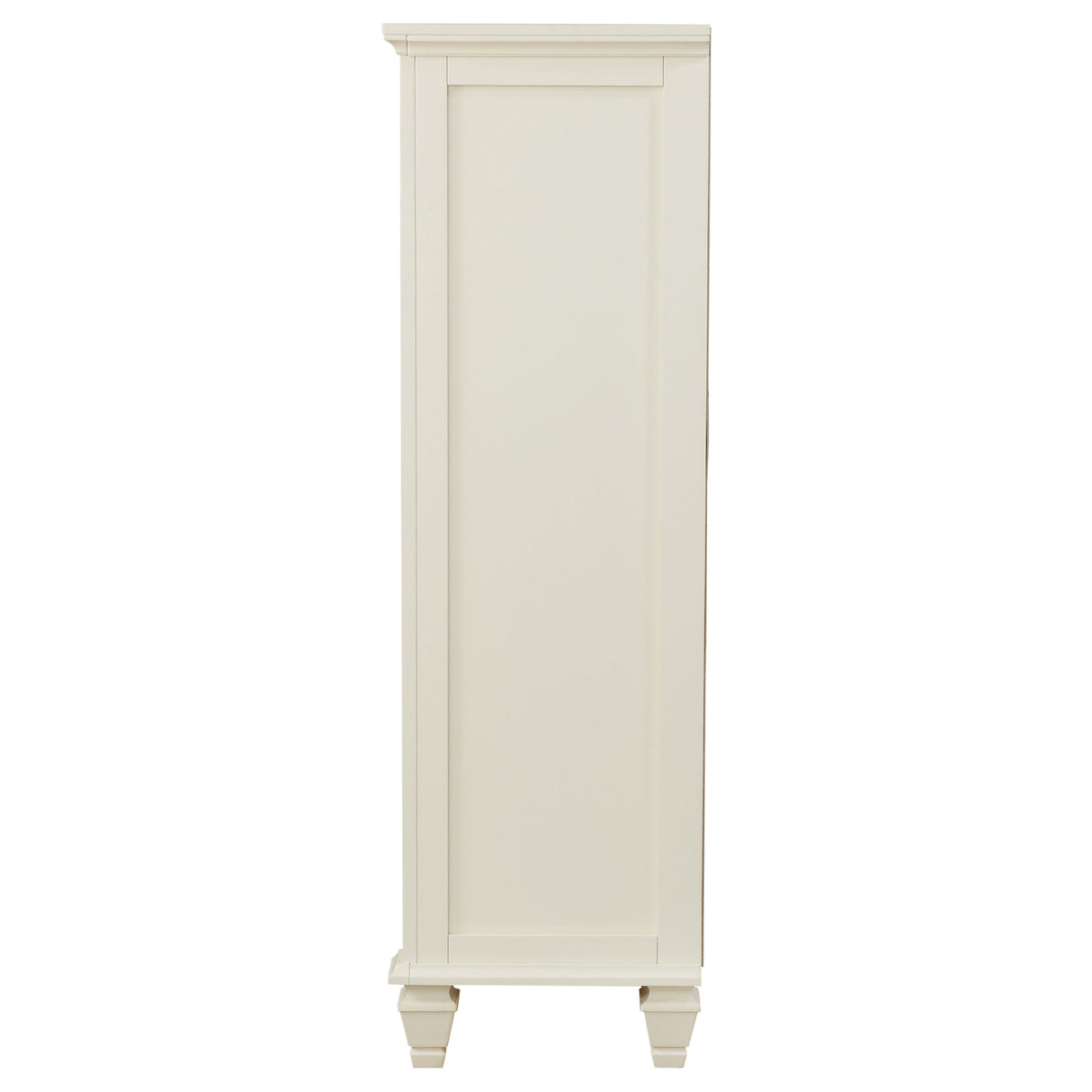 Sandy Beach 5-Drawer Bedroom Chest in Cream White