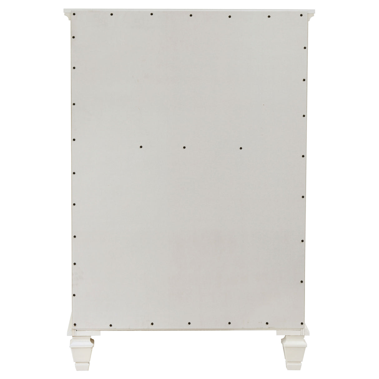 Sandy Beach 5-Drawer Bedroom Chest in Cream White
