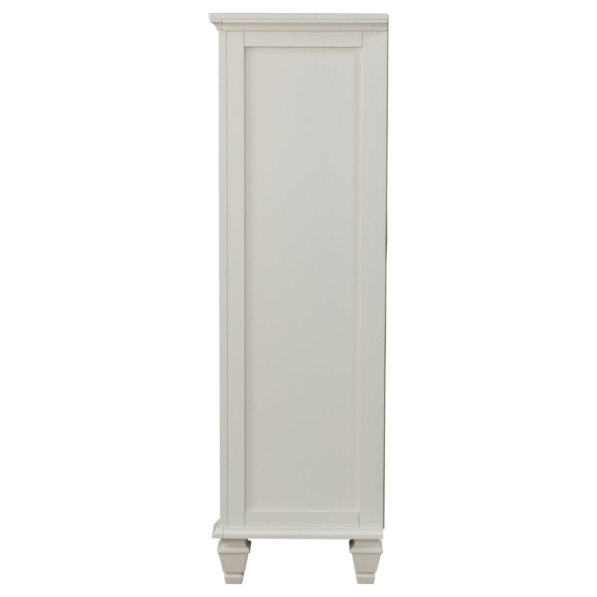 Sandy Beach 8-Drawer Door Chest in Cream White