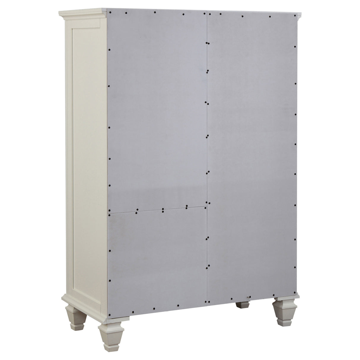 Sandy Beach 8-Drawer Door Chest in Cream White