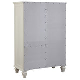 Sandy Beach 8-Drawer Door Chest in Cream White