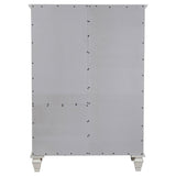 Sandy Beach 8-Drawer Door Chest in Cream White