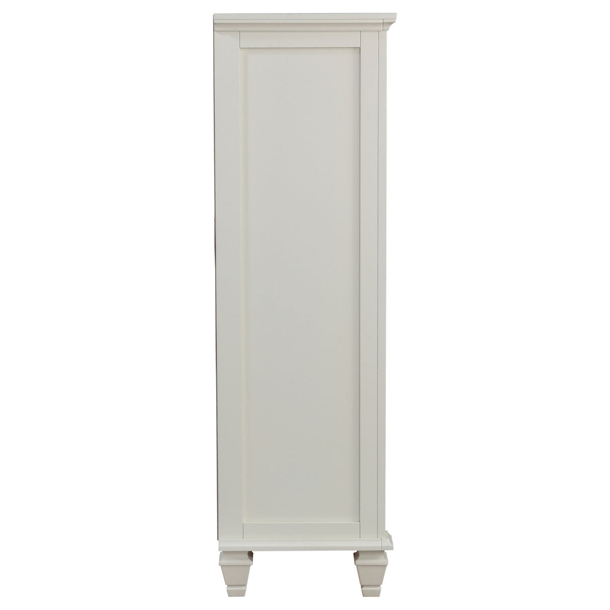 Sandy Beach 8-Drawer Door Chest in Cream White