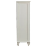 Sandy Beach 8-Drawer Door Chest in Cream White