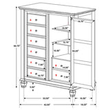Sandy Beach 8-Drawer Door Chest in Cream White