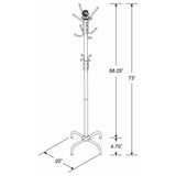 Collier 12 Hook Freestanding Coat Rack in Black Metal
