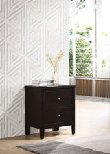Carlton 2-Drawer Nightstand in Cappuccino