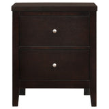Carlton 2-Drawer Nightstand in Cappuccino