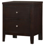 Carlton 2-Drawer Nightstand in Cappuccino