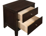 Carlton 2-Drawer Nightstand in Cappuccino