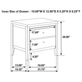 Carlton 2-Drawer Nightstand in Cappuccino