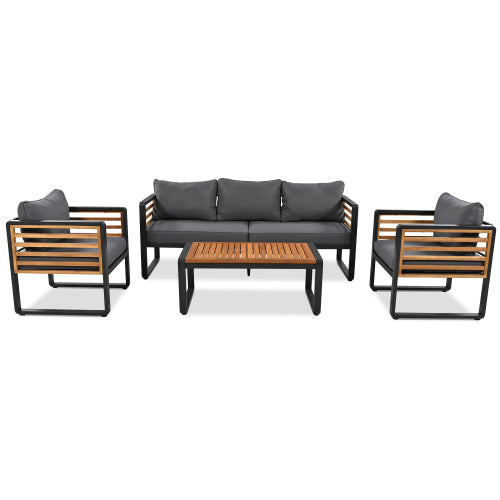 Large Size 4-pieces Outdoor Furniture Sofa for 5 Person Conversation Set