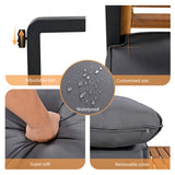 Large Size 4-pieces Outdoor Furniture Sofa for 5 Person Conversation Set