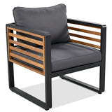 Large Size 4-pieces Outdoor Furniture Sofa for 5 Person Conversation Set
