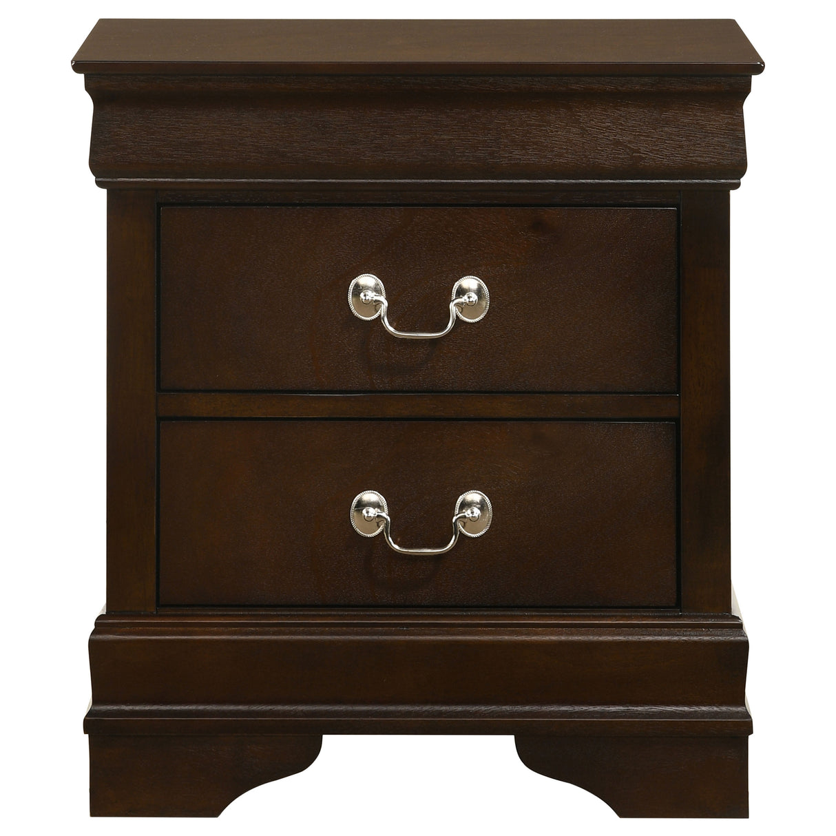 Louis Philippe 2-Drawer Nightstand Cappuccino