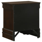 Louis Philippe 2-Drawer Nightstand Cappuccino