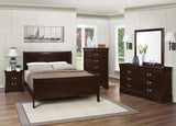 Louis Philippe 2-Drawer Nightstand Cappuccino