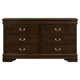 Louis Philippe 6-Drawer Dresser in Cappuccino