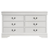 Louis Philippe 6-Drawer Dresser in White