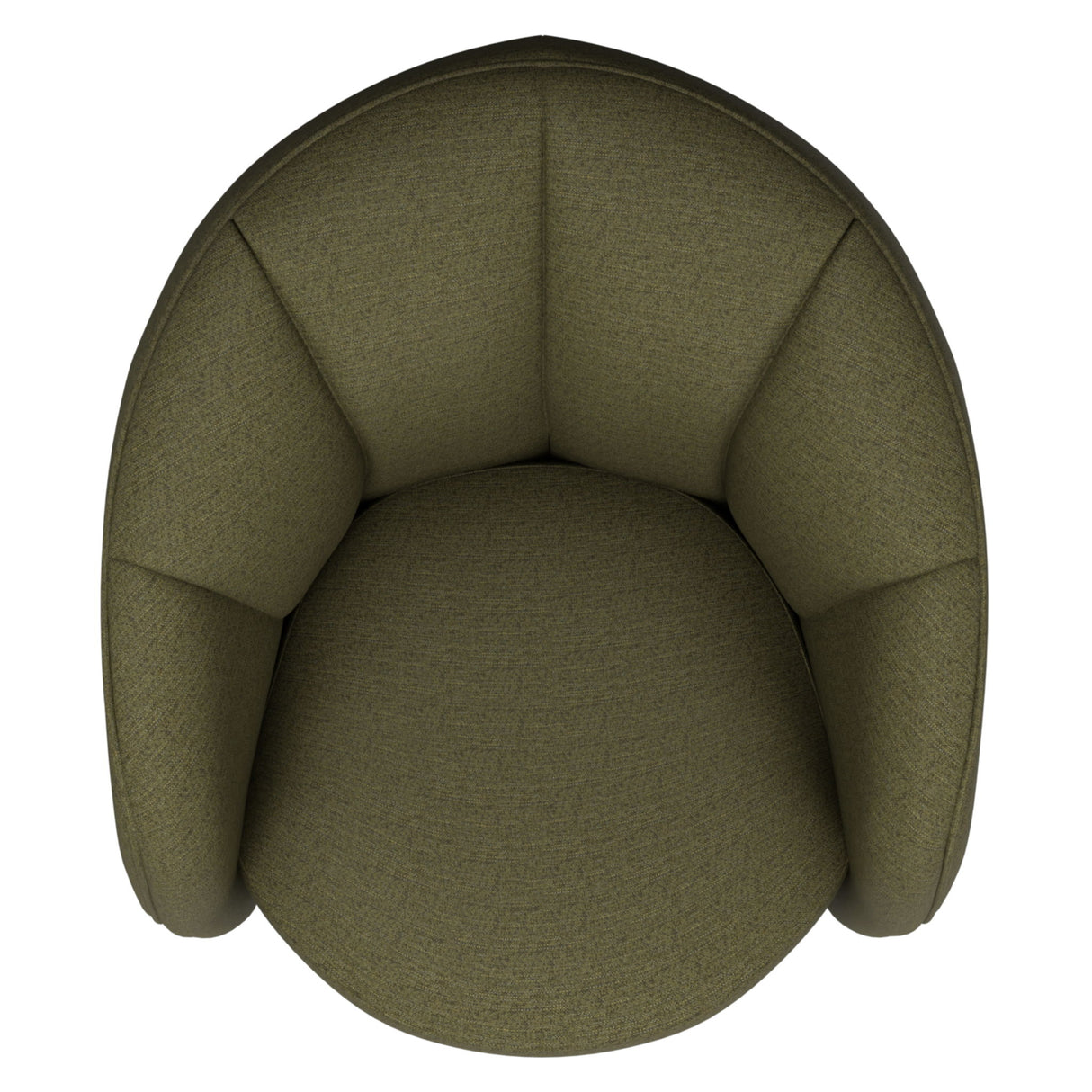 Barrel Chair With Nesting Ottoman - Forest Green