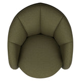 Barrel Chair With Nesting Ottoman - Forest Green