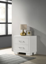 Jessica 2-Drawer Nightstand in Snow White