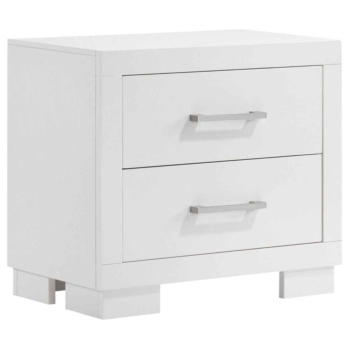 Jessica 2-Drawer Nightstand in Snow White