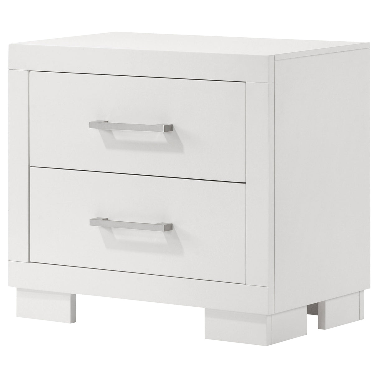 Jessica 2-Drawer Nightstand in Snow White
