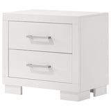 Jessica 2-Drawer Nightstand in Snow White
