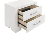Jessica 2-Drawer Nightstand in Snow White
