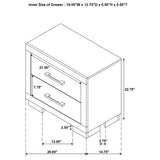 Jessica 2-Drawer Nightstand in Snow White